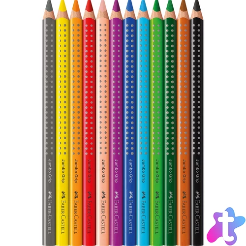 Színes ceruza készlet háromszögletű GRIP Jumbo Faber-Castell  12klf. szín