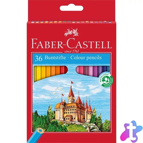 Színes ceruza készlet hatszögletű kastélyos Faber-Castell  36klf. szín