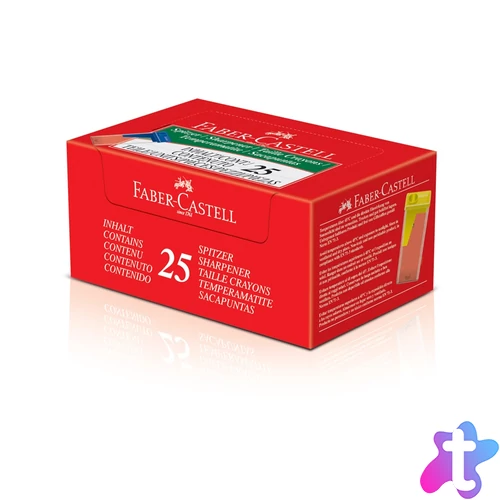 Hegyező 1 lyukú műanyag, tartályos 125LV Faber-Castell átlátszó test vegyes színben