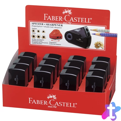 Hegyező dupla tartályos SLEEVE Jumbo Faber-Castell fekete színben 