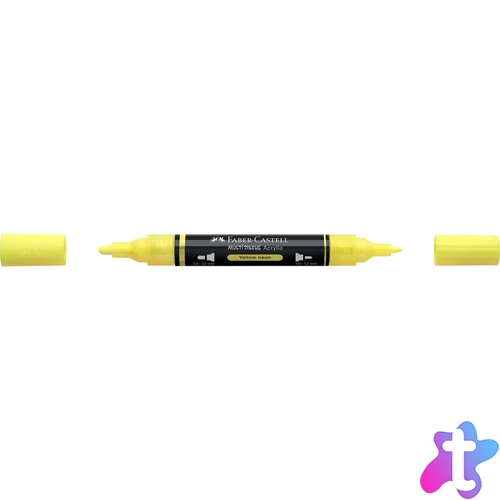 Akril marker kétvégű MULTIMARK 256 Faber-Castell neon sárga
