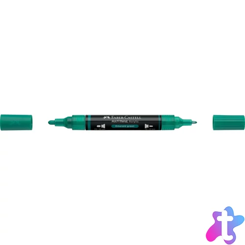 Akril marker kétvégű MULTIMARK 358 Faber-Castell smaragdzöld 