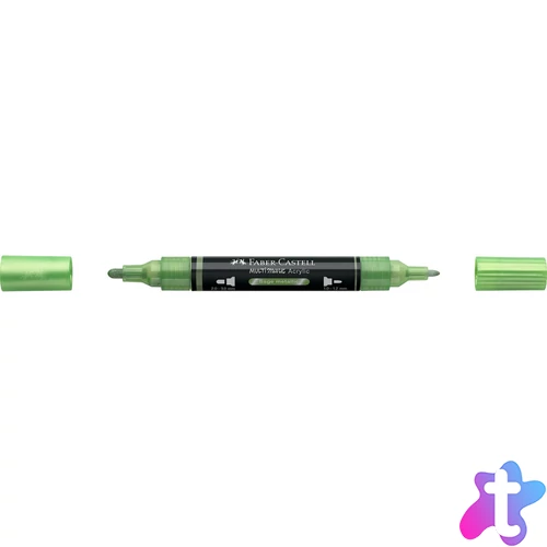 Akril marker kétvégű MULTIMARK 298 Faber-Castell metál zsályazöld