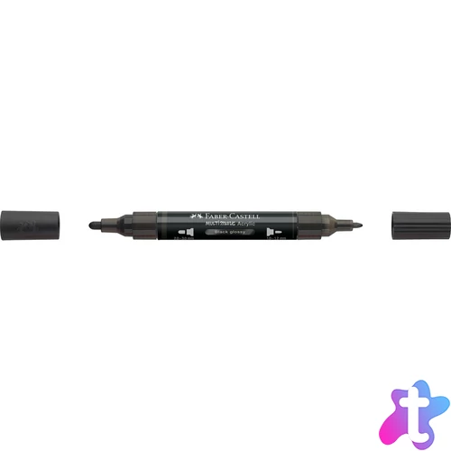 Akril marker kétvégű MULTIMARK 299 Faber-Castell fényes fekete