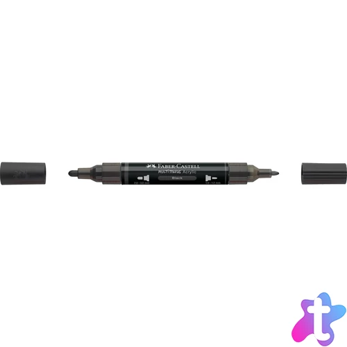 Akril marker kétvégű MULTIMARK 199 Faber-Castell fekete 