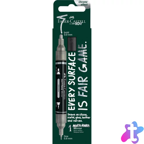 Tükör effekt marker kétvégű MULTIMARK 551 Faber-Castell króm bliszteres