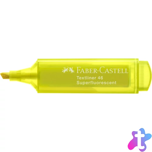 Szövegkiemelő 1-5mm vágott hegyű Faber-Castell 46 fluoreszkáló sárga 