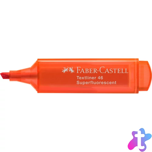 Szövegkiemelő 1-5mm vágott hegyű Faber-Castell 46 fluoreszkáló narancs 