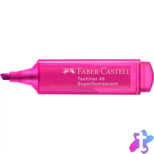 Szövegkiemelő 1-5mm vágott hegyű Faber-Castell 46 fluoreszkáló rózsaszín 