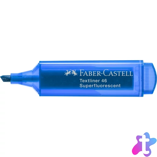 Szövegkiemelő 1-5mm vágott hegyű Faber-Castell 46 fluoreszkáló kék 