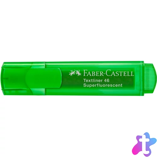 Szövegkiemelő 1-5mm vágott hegyű Faber-Castell 46 fluoreszkáló zöld 