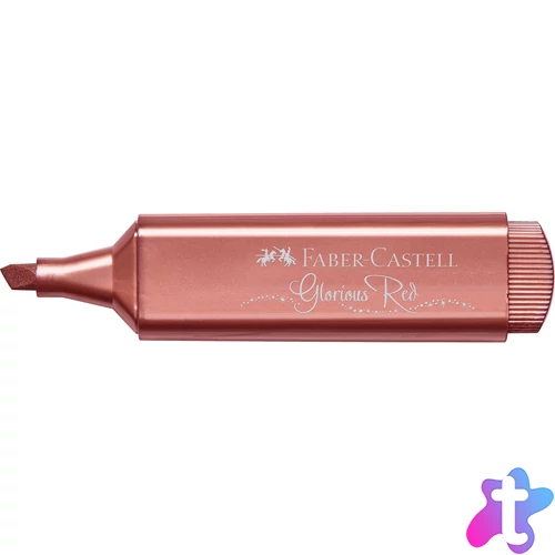 Szövegkiemelő 1-5mm vágott hegyű Faber-Castell 46 metál piros 