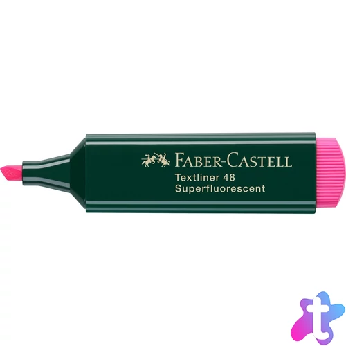 Szövegkiemelő 1-5mm vágott hegyű Faber-Castell 48 fluoreszkáló rózsaszín 