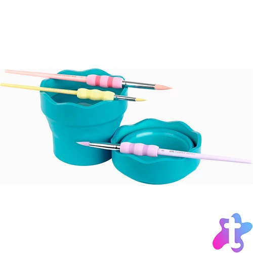 Ecsettál összecsukható mechanizmussal CLIC&GO Faber-Castell türkiz