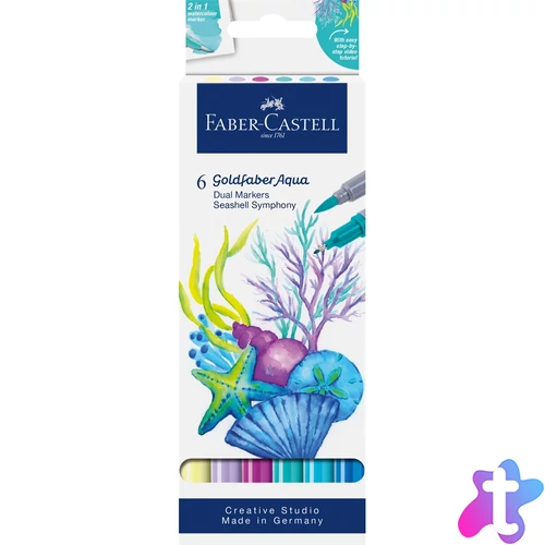 Rostirón, filctoll készlet akvarell kétvégű GOLDFABER AQUA Kagyló szimfónia Faber-Castell 4klf. szín