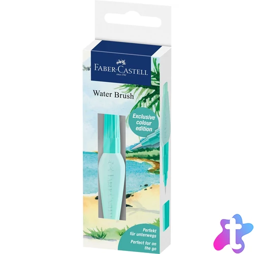 Ecset vízadagolóval M-es heggyel Faber-Castell türkiz