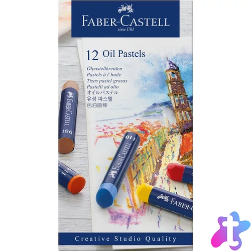Olajpasztell kréta készlet hengeres test CREATIVE STUDIO Faber-Castell 12klf.szín