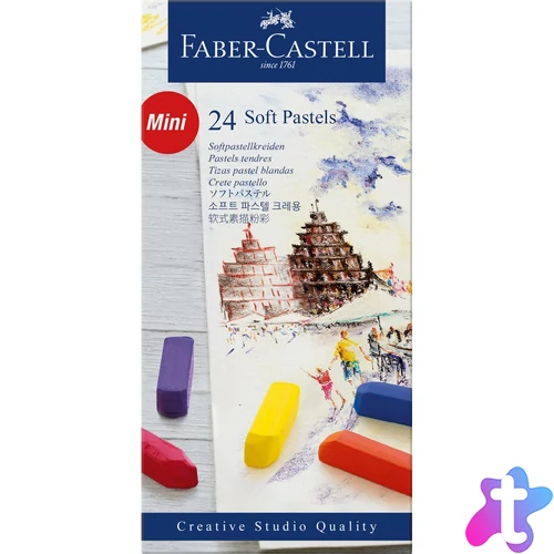 Porpasztell kréta készlet mini puha CREATIVE STUDIO Faber-Castell 24klf.szín