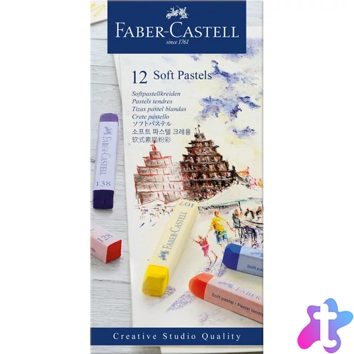 Porpasztell kréta készlet puha CREATIVE STUDIO Faber-Castell 12klf.szín