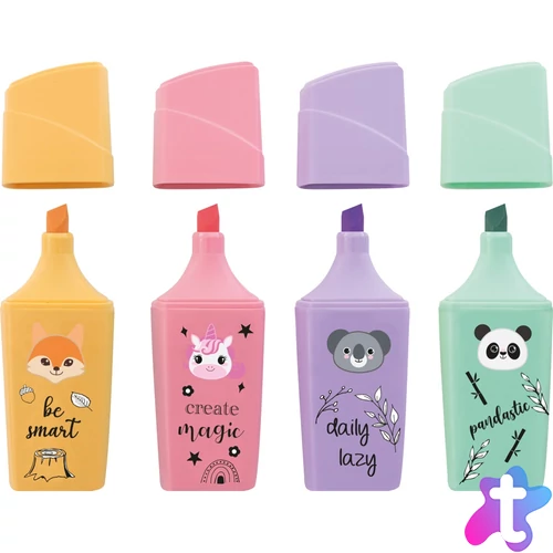 Szövegkiemelő készlet mini pasztell ANIMAL Faber-Castell 4klf.szín