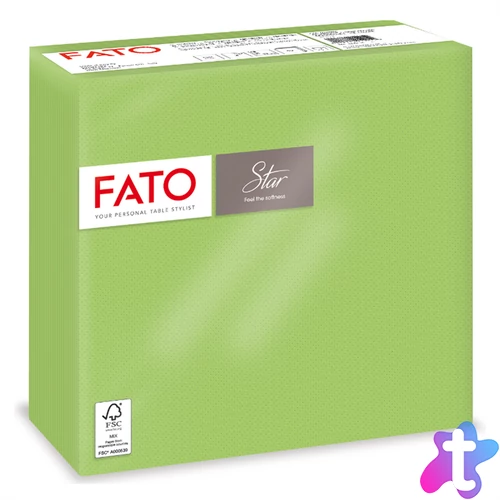 Szalvéta 2 rétegű 38 x 38 cm 40 lap/cs Fato Star zöldalma_82991500