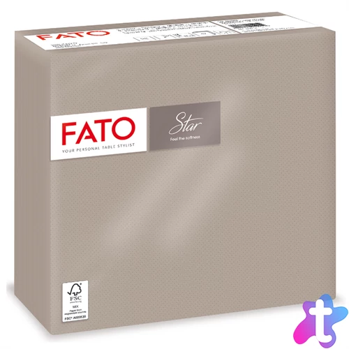 Szalvéta 2 rétegű 38 x 38 cm 40 lap/cs Fato Star galambszürke_82991800