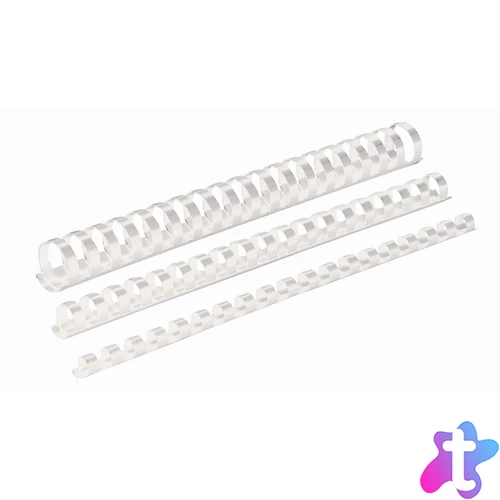 Spirál műanyag, 6mm, 10-20lap, 100 db/doboz, Fellowes® fehér