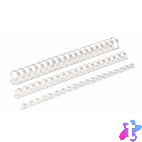 Spirál műanyag, 8mm, 21-40lap, 100 db/doboz, Fellowes® fehér
