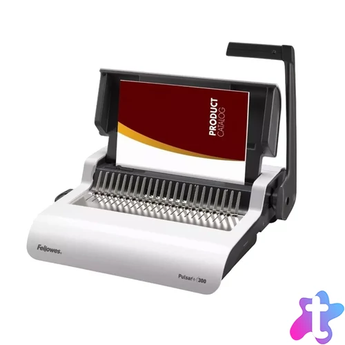 Spirálozógép, műanyag spirálkötéshez, manuális, 300lap, Fellowes® Pulsar+