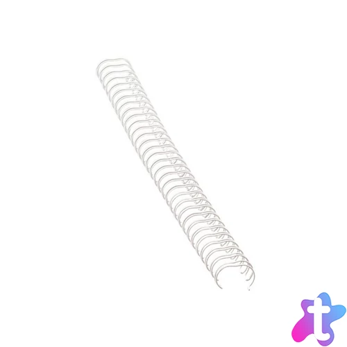 Fém spirál 3:1, 8mm, 36-50lap, Fellowes® 100 db/doboz, fehér