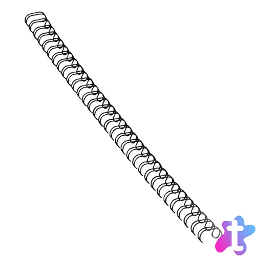 Fém spirál 3:1, 8mm, 36-50lap, Fellowes® 100 db/doboz, fekete