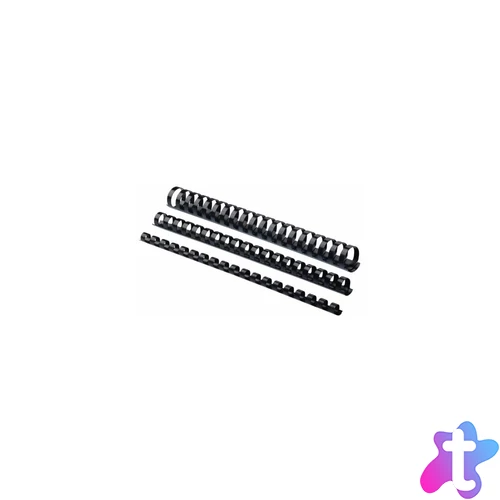 Spirál, műanyag, 16mm, 101-120lap, 100 db/doboz, Fellowes® fekete