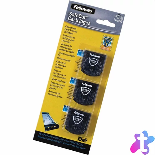 Vágókés görgős vágógépekhez, hullámos vágás, perforálás, hajtott vágás, Fellowes® 3 db/csomag,