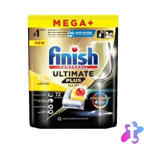 Mosogatógép tabletta 72 db/doboz Finish Ultimate Plus All in 1 Lemon
