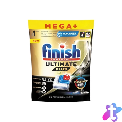 Mosogatógép tabletta 70/72 darab/doboz Finish Ultimate Plus All in 1 Regular