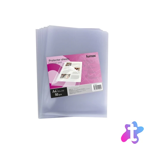 Genotherm `L` A4, 80 micron narancsos, felül-oldalt nyitható, 50 db/csomag, Fornax