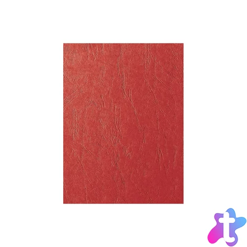 Hátlap, A4, 250 g. matt bőrhatású 100 db/csomag, Fornax, piros
