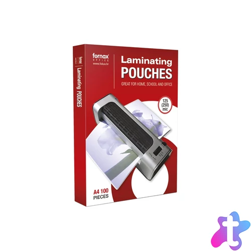 Lamináló fólia A4, 125 micron 100 db/doboz, Fornax