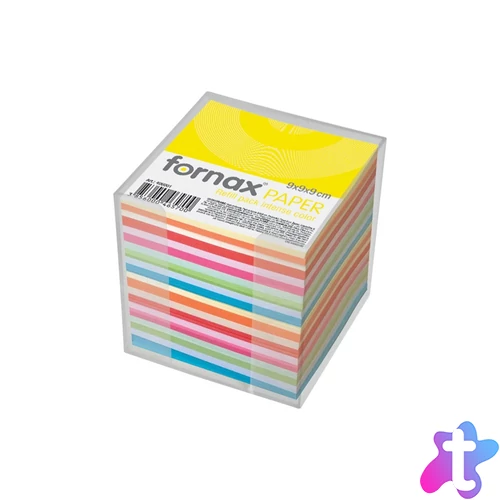 Kockatömb transzparens tartóban színes pasztell és intenzív 9x9x9cm, Fornax
