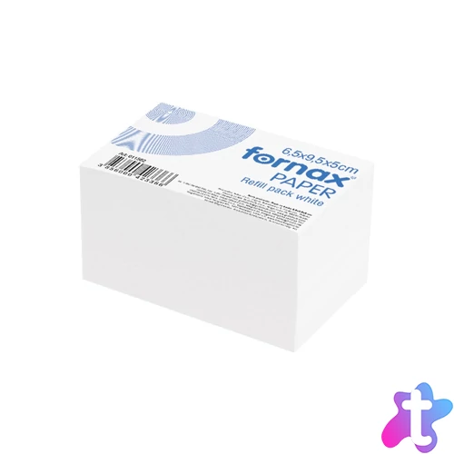 Kockatömb 6,5x9,5x5cm, ragasztás nélküli Fornax fehér