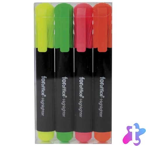 Szövegkiemelő készlet 2-5mm, Foroffice, 4 klf. szín