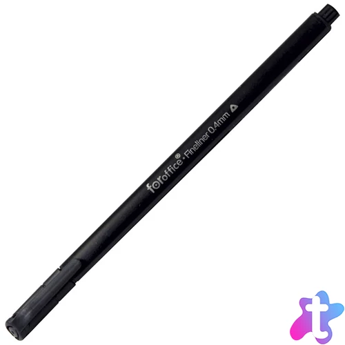 Rostirón, tűfilc vízbázisú, 0,4mm, Foroffice fekete