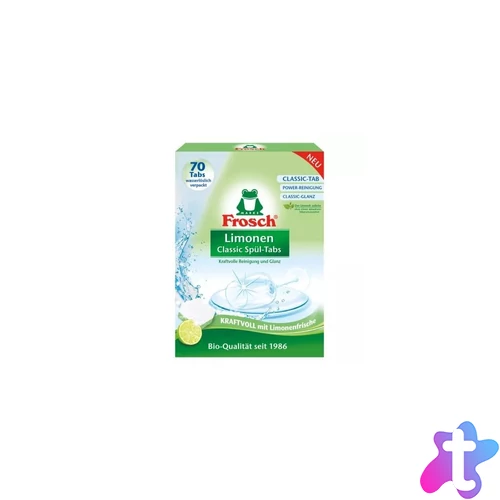 Mosogatógép tabletta 70 db/doboz Frosch Zöldcitrom