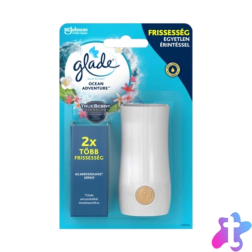 Légfrissítő készülék + utántöltő 10 ml Glade® Touch&Fresh Ocean Adventure