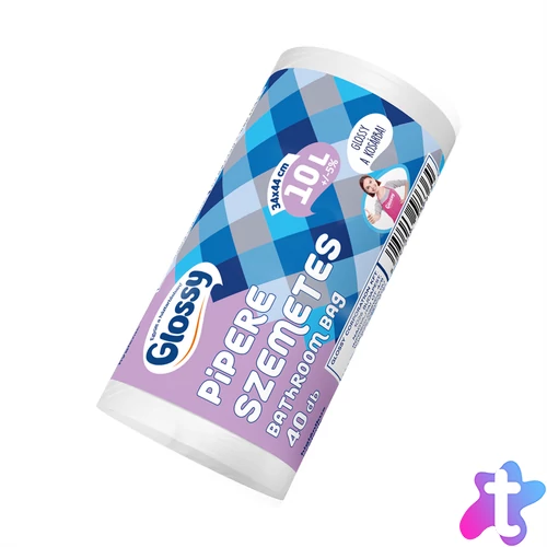 Szemeteszsák pipere 10 liter 34 x 44 cm 40 db/tekercs fehér