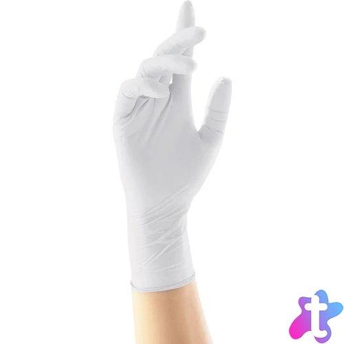 Gumikesztyű latex púdermentes XS 100 db/doboz GMT Super Gloves fehér