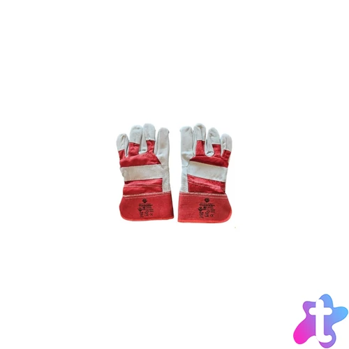 Védőkesztyű marhahasítékbőr tenyérrel XL-es méret Guarder piros