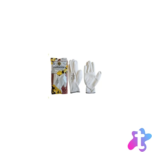 Védőkesztyű precíziós PU mártott tenyérrel XXL-es méret Guarder fehér