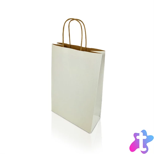 Sodrottfüles papírtáska 220x330mm 100mm talp M méret 200 db/doboz, fehér