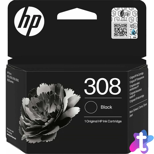 HP 308/7FP21UE tintapatron black ORIGINAL